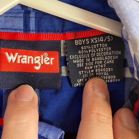 Wrangler Blue and White Plaid & Nautica Button Down Long Sleeve Shirt - Picture 4 of 13